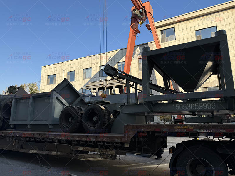 移動滾筒篩洗砂機出口發貨現場